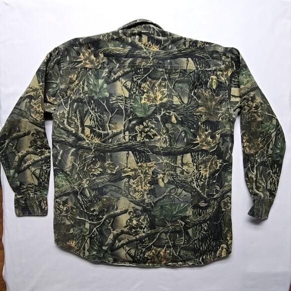 Cabela's Camouflage Button Up Mens L Tall Seclusion 3D Camo Long Sleeve Shirt - Picture 9 of 13